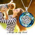TOUPOP Sterling Silver Crystal Dog Cat Paw Print Necklace Gift-0-1