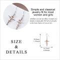 wholesale 925 Sterling Silver Rose Flower Cross Dangle Earrings s for Women-0-2