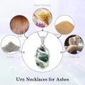 wholesale Sterling Silver Gemstone Urn Necklace for Ashes Memorial Jewelry-0-16