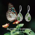wholesale 14K Gold Plated Sterling Silver Round Natural Jade Earrings for Women-0-12