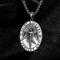 wholesale 925 Sterling Silver Saint Michael Medal Necklace Protection  for Men/Women-0-1