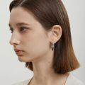 wholesale 925 Sterling Silver Black Plated Turquoise Bull Skull Drop Earrings-0-4