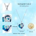 wholesale Sterling Silver Clear Crystal Women s Love Heart Necklace Gift for Her-0-14