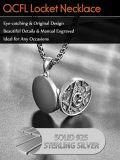 wholesale 925 Sterling Silver Masonic Freemason Photo Locket Pendant Necklaces for Men Memory Keepsake Gift-0-3