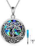 wholesale 925 Sterling Silver Abalone Shell Dragonfly Urn Pendant for Pet Ashes Keepsake Memorial Jewelry with Funnel and Fill Tool Set-0-0