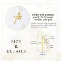 wholesale 14K Gold Cubic Zirconia Small Cross Pendant Necklaces for Women Gifts Jewelry Accessories-0-4