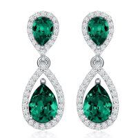 wholesale 925 Sterling Silver Moissanite Birthstone Dangle Earrings for Women-05-May