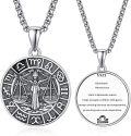 wholesale S925 Sterling Silver Libra Zodiac Sign Pendant Necklace for Men's Astrology Jewelry-0-0