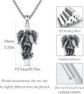 wholesale 925 Sterling Silver Guardian Angel Cross Pendant Necklace w/ 24 Rolo Chain-0-2
