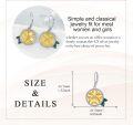 wholesale 925 Sterling Silver Citrine Starburst Leaf Drop Earrings 3D Design Leverback-0-4