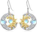 wholesale 925 Sterling Silver Moon Star Sun Drop Dangle Earrings s for Women Girls Mom-0-0
