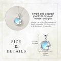 wholesale 925 Sterling Silver Blue Moonstone Pendant Necklaces for Women - Unique Animal Shape Charm Gifts-0-5