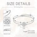 wholesale 925 Sterling Silver Celtic Knot Anklet with Shamrock and Heart Charm for Women-0-4