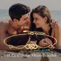 wholesale 14k Gold Infinity Heart Moissanite Accent Chain Bracelet For Women-0-1