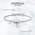 wholesale 925 Sterling Silver Abalone Shell Mountain Star of David Compass Bracelet-0-4