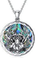 wholesale 925 Sterling Silver Abalone Shell Tree of Life Pendant Necklace for Women-0-0