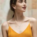 wholesale 14k Red Oval Gemstone Pendant Necklace With Lab Diamond Halo-0-18