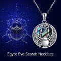 wholesale 925 Sterling Silver Scarab Eye of Horus Pendant Necklace for Women and Men-0-3
