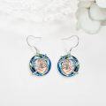 wholesale 925 Sterling Silver Blue Crystal Sloth Drop Earrings for Women-0-4
