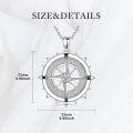 wholesale 925 Sterling Silver Moissanite Compass Pendant Necklace for Women and Men-0-3