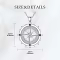 wholesale 925 Sterling Silver Moissanite Compass Pendant Necklaces Wholesale for Women and Men-0-3