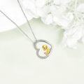 wholesale 925 Sterling Silver 925 Duck in Moon Necklace for Women and Girls-0-2