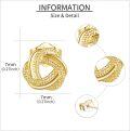 wholesale 14K Gold Infinity Twist Stud Earrings for Women-0-3