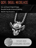 wholesale 925 Sterling Silver Cowboy Hat Skull Pendant Necklace for Men Gothic s-0-3