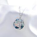 wholesale 925 Sterling Silver & Blue Crystal Tree of Life Sister Necklace – 18\ Rolo Chain, Best Friend Gift for Women, Sensitive Skin Safe-0-4