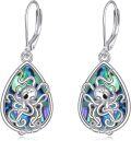 wholesale 925 Sterling Silver Abalone Shell Teardrop Octopus Dangle Earrings for Women Gifts-0-0