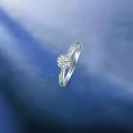 TOUPOP Sterling Silver Moissanite Personalized Engagement Rings For Women-0-4