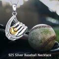 wholesale 925 Sterling Silver Baseball Glove & Ball Cremation Jewelry Keepsake Pendant Necklace w/Filler Kit-0-1