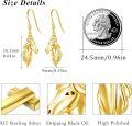 wholesale 925 Sterling Silver Gold Plated Hypoallergenic Unicorn Head Drop Dangle Earrings for Girls and Women-0-4