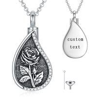 wholesale 925 Sterling Silver Lapis Lazuli Heart Necklace Wholesale With Diamonds And Funnel-06-Rose-Custom-06-Rose