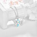 wholesale Sterling Silver Butterfly Pendant Necklace PTSD Awareness Inspirational Jewelry Gift for Women-0-6