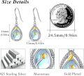 wholesale 925 Sterling Silver Teardrop Moonstone Star & Crescent Dangle Earrings-0-5