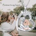 wholesale TOUPOP Dog Necklace S925 Sterling Silver Forever In My Heart Pendant Necklace Puppy Jewelry Birthday -0-2