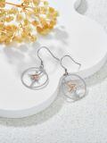 TOUPOP Sterling Silver Crystal Ballerina Dangle Drop Earrings-0-2