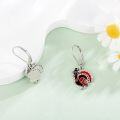 wholesale 925 Sterling Silver Thanksgiving Turkey Drop Earrings with Enamel and Crystal Accents-0-2