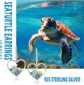 wholesale 925 Sterling Silver Sea Turtle Heart Leverback Dangle Earrings with Starfish and Wave Design - Ocean Beach s for Women & Sisters-0-4