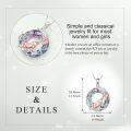 wholesale 925 Sterling Silver Fox in Circle Crystal Pendant Necklace for Women Girls-0-4