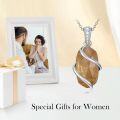 wholesale Sterling Silver Gemstone Dainty Pendant Necklace for Women Mom Gift-0-47