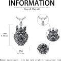 wholesale 925 Sterling Silver Lion King Crown Pendant Necklace Mens s 24 Chain-0-5