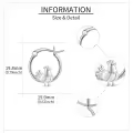 wholesale 925 Sterling Silver Gold Plated Hen Charm Hoop Earrings Wholesale for Women Girls Mothers Day Gift-0-9