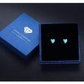 wholesale 925 Sterling Silver Heart Shape Turquoise Stud Earrings For Women-0-5
