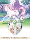 wholesale 925 Sterling Silver Unicorn Mother-Daughter Heart Pendant Necklaces-0-1