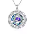 TOUPOP Sterling Silver Crystal Zodiac Necklace Constellation Pendant Gift-0-0