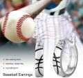 wholesale 925 Sterling Silver Basketball Pattern Sports Huggie Hoops for Women-0-5