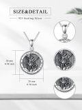 wholesale 925 Sterling Silver Saint Michael Religious Medal Pendant Necklace for Women and Men-0-1