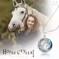 wholesale 925 Sterling Silver Blue Crystal Celtic Horse Head Knot Pendant Necklace-0-4